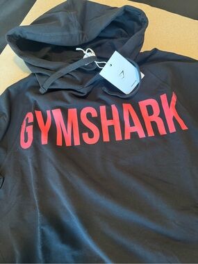 Gymshark Logo Hoodie – Black/Red – NWT